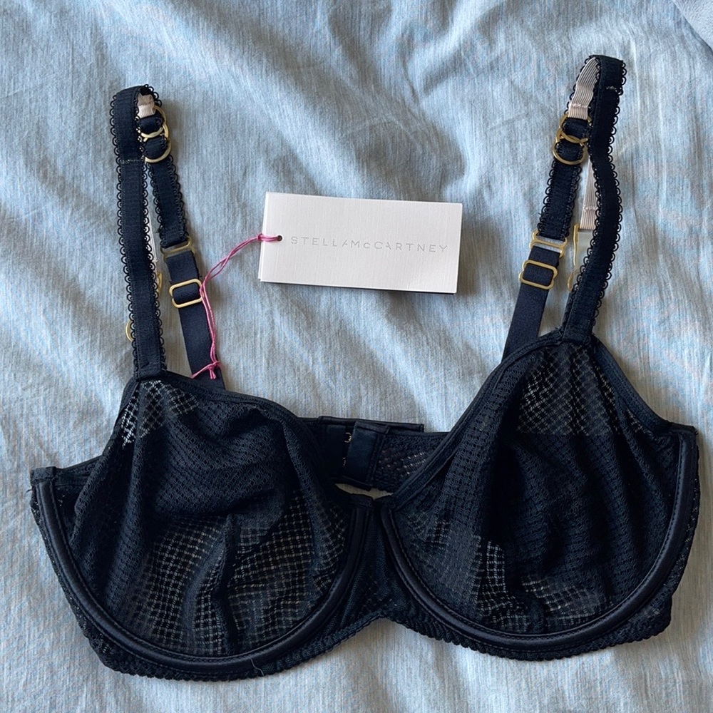 FLASH Stella McCartney NEW black mesh bra 36D